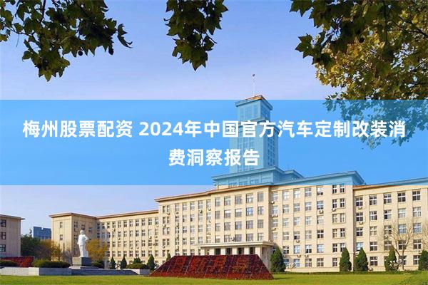 梅州股票配资 2024年中国官方汽车定制改装消费洞察报告