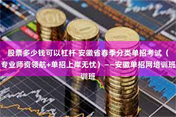 股票多少钱可以杠杆 安徽省春季分类单招考试（专业师资领航+单招上岸无忧）——安徽单招网培训班