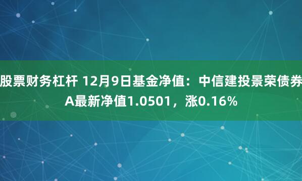 股票财务杠杆 12月9日基金净值：中信建投景荣债券A最新净值1.0501，涨0.16%