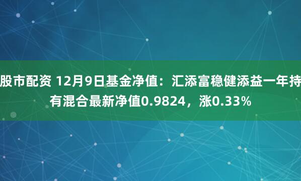 股市配资 12月9日基金净值：汇添富稳健添益一年持有混合最新净值0.9824，涨0.33%