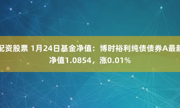 配资股票 1月24日基金净值：博时裕利纯债债券A最新净值1.0854，涨0.01%